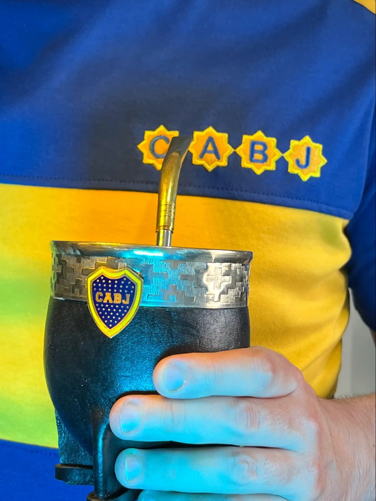 Imagen de Mate Imperial con Placa de Bronce Boca Juniors 
