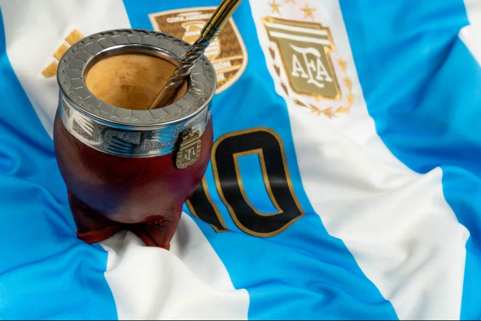 Mate Imperial con Aplique de Bronce AFA Argentina Tres Estrellas