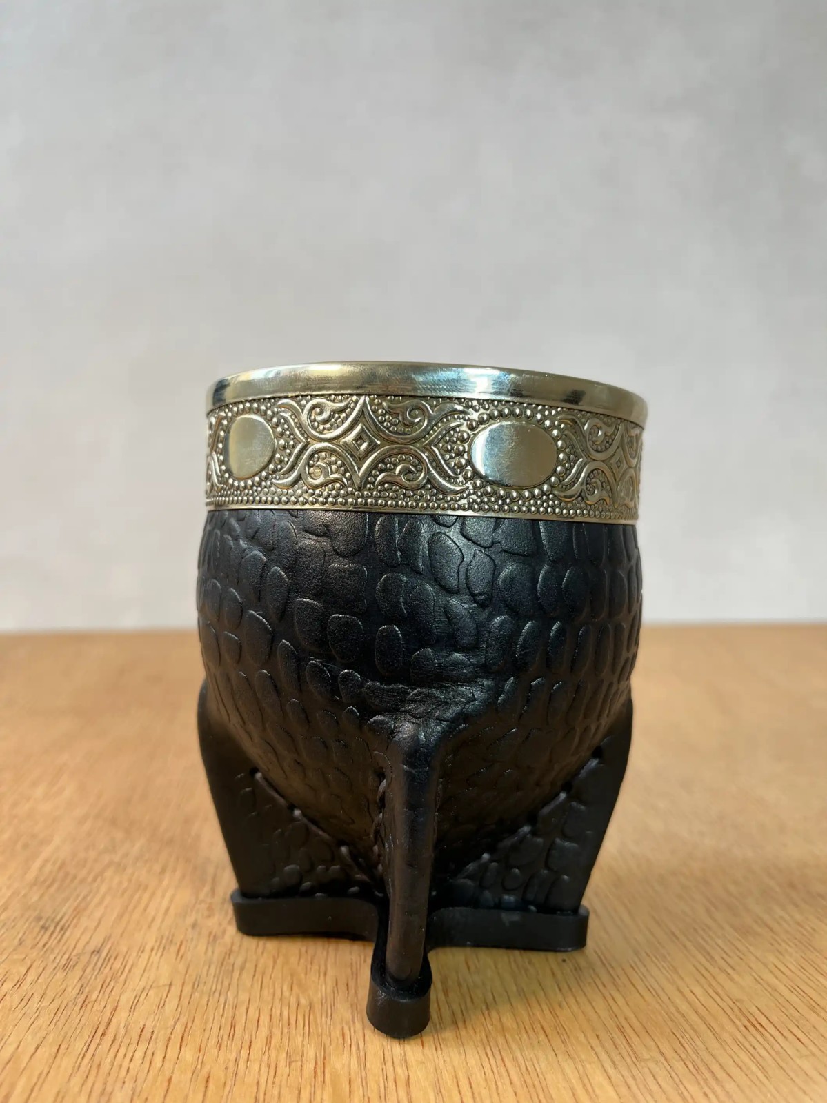 Mate Imperial Cuero Labrado y Virola de Alpaca